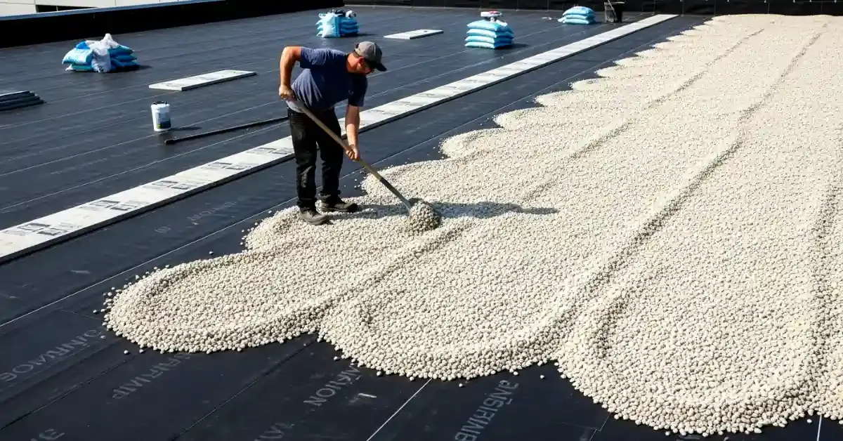 Ballasted EPDM Roofing Installation