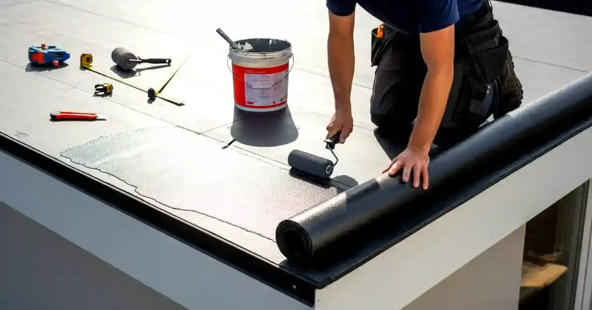 Fully Adhered EPDM Roofing Installation